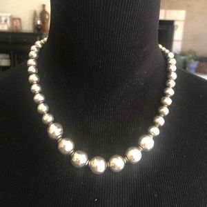 Retired Silpada silver bead necklace